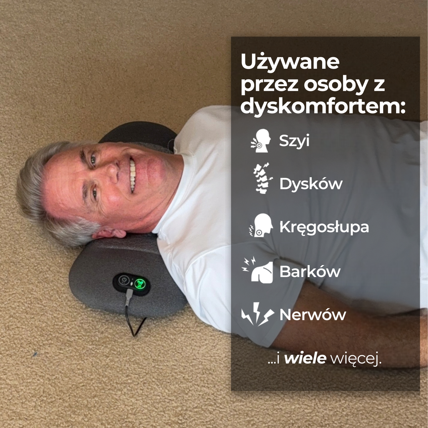 Ciche Plecy - wielofunkcyjny masażer pleców 3w1