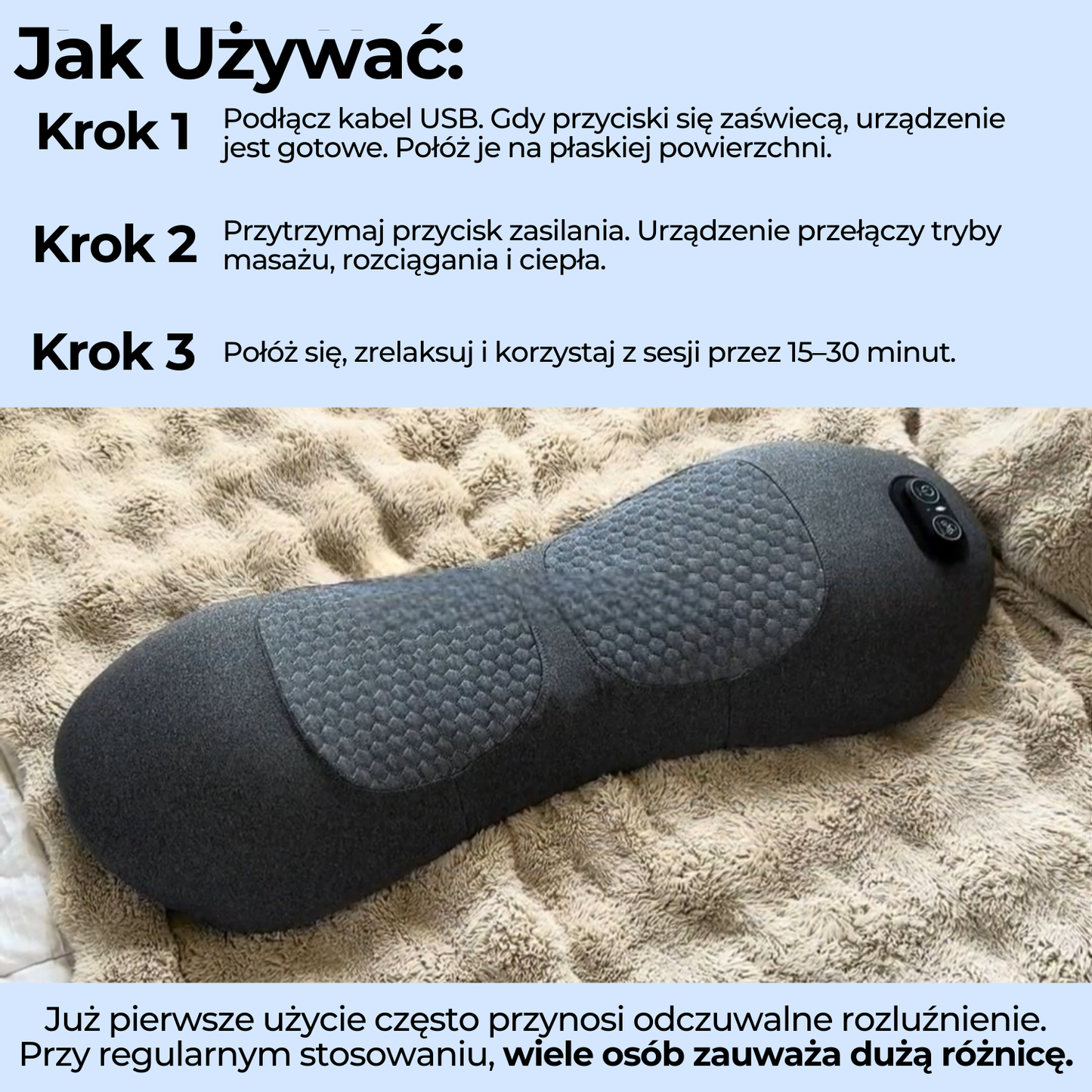 Ciche Plecy - wielofunkcyjny masażer pleców 3w1